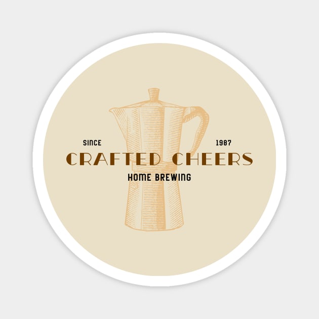 Crafted Cheers Home Brewing Magnet by VOIX Designs